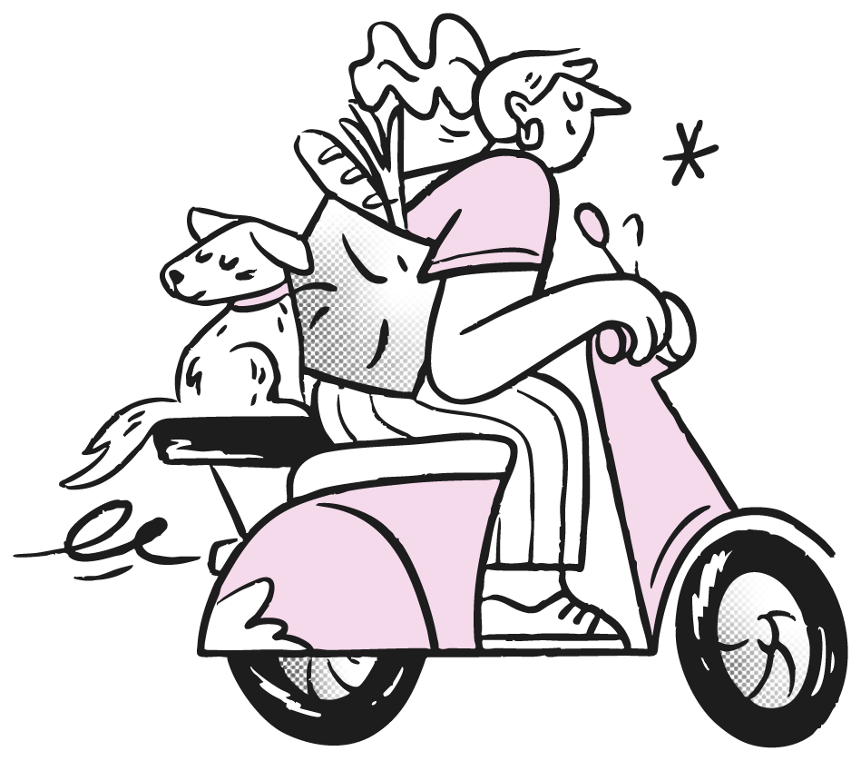 Courtier à scooter